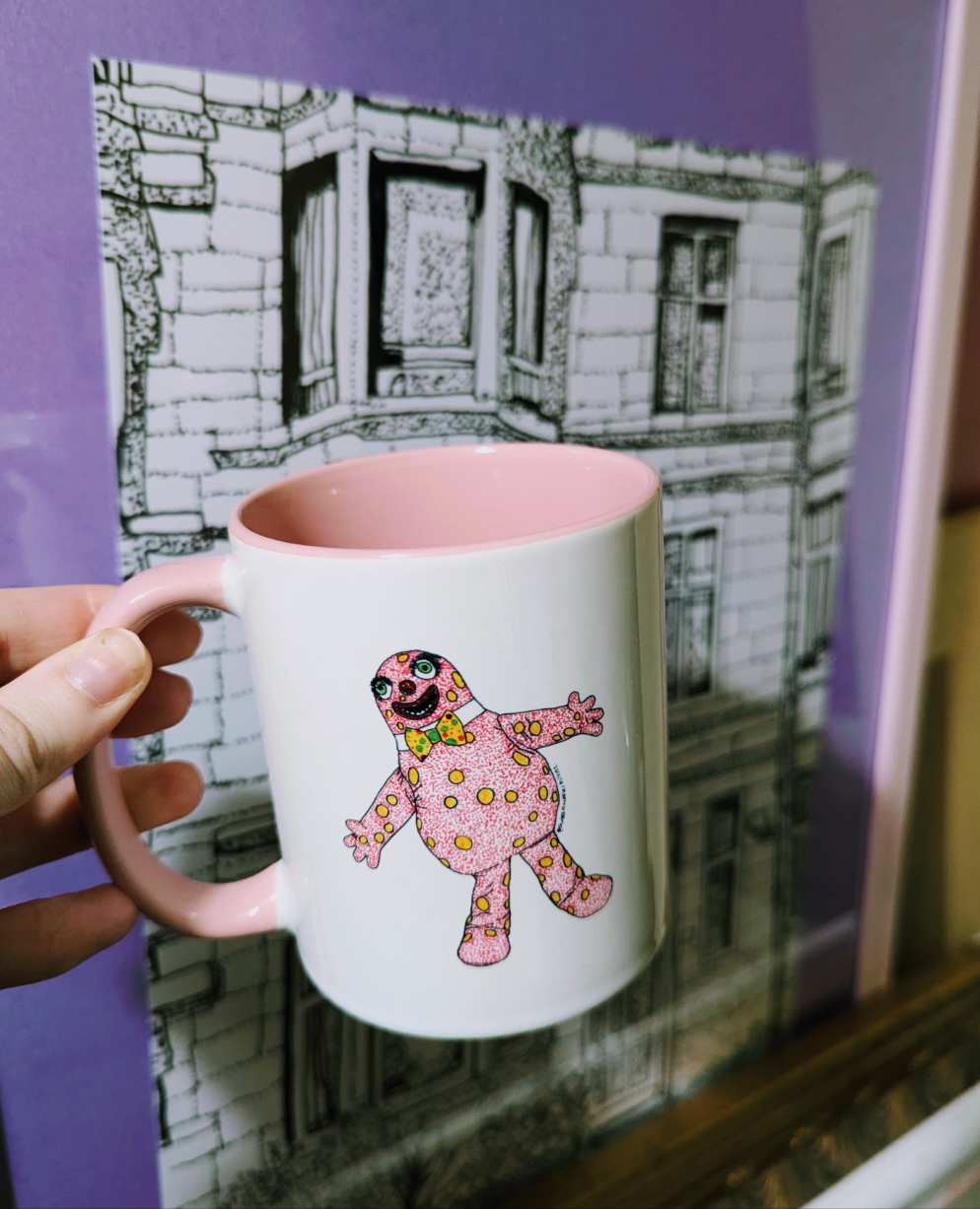 Blobby Mug (Pink Handle & Inside)