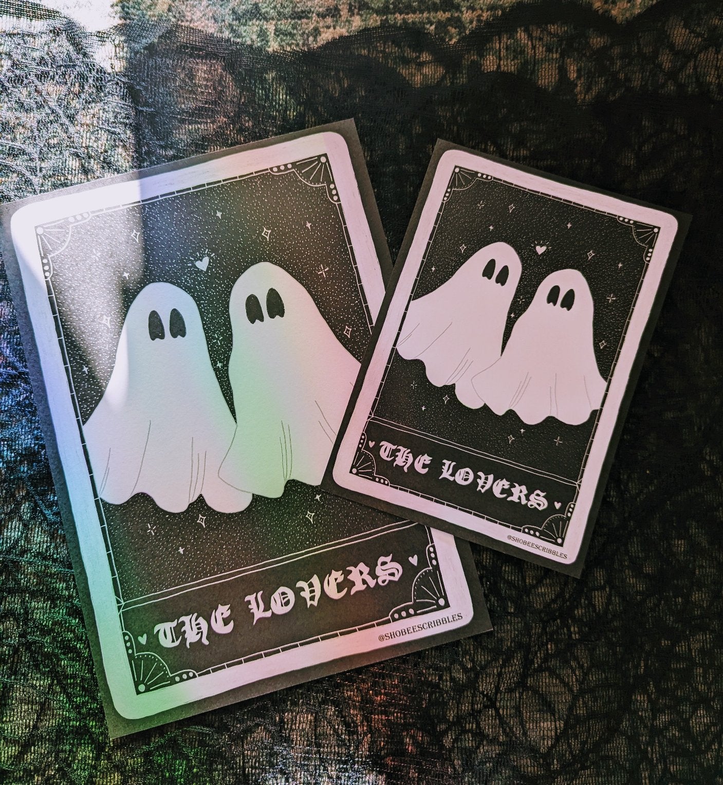 'The Lovers' Ghost Tarot Card Print