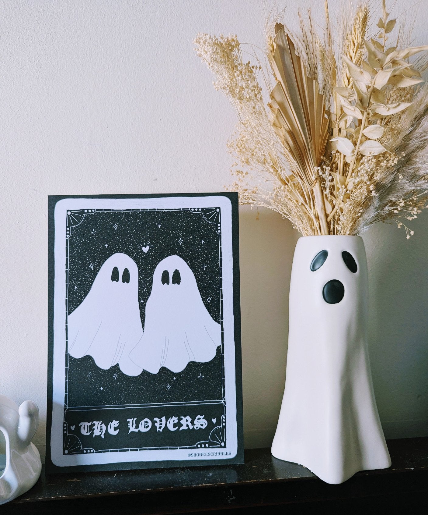 'The Lovers' Ghost Tarot Card Print