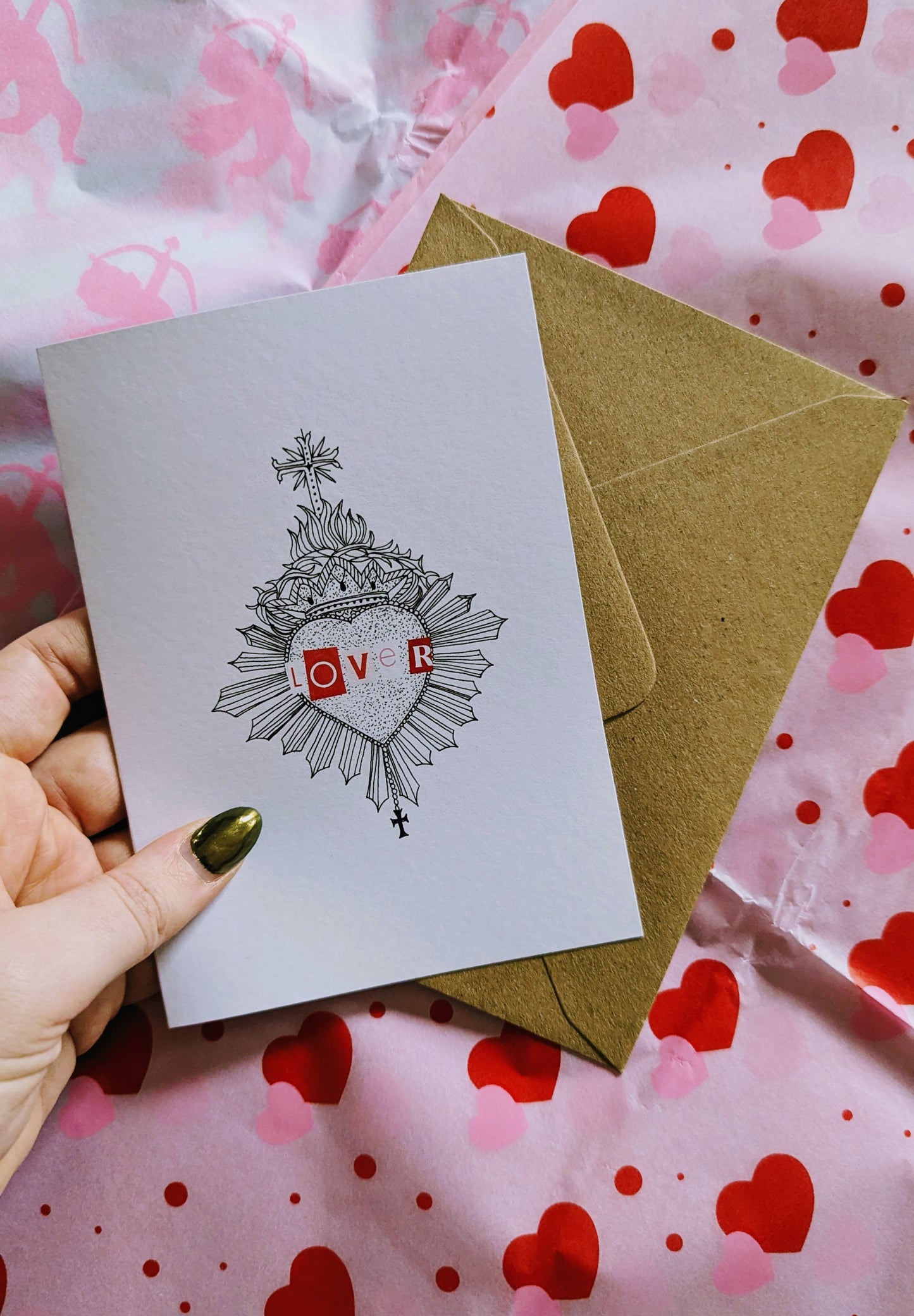 A6 'Lover' Sacred Heart Greeting Card