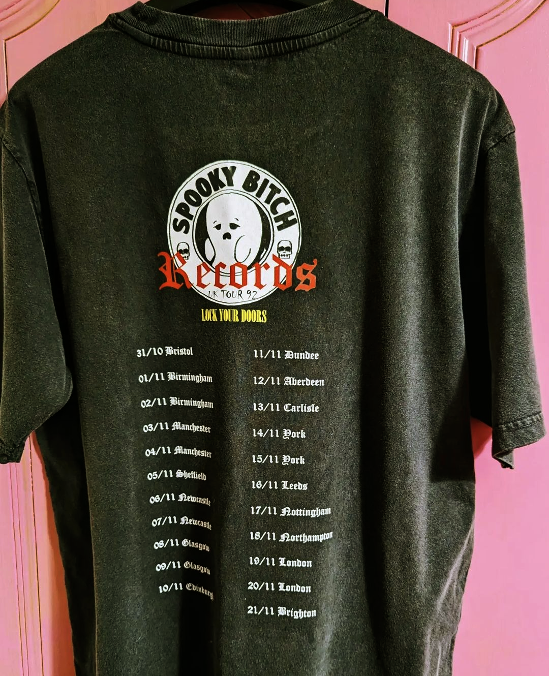 Stonewash Black Spooky B*tch Records Band Tee (PRE-ORDER)