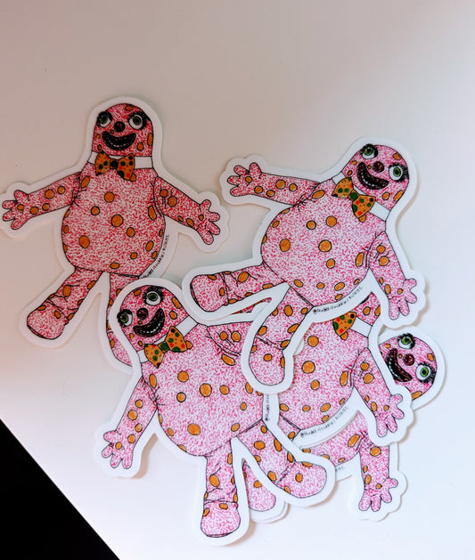 Blobby Pink Waterproof Die Cut Sticker