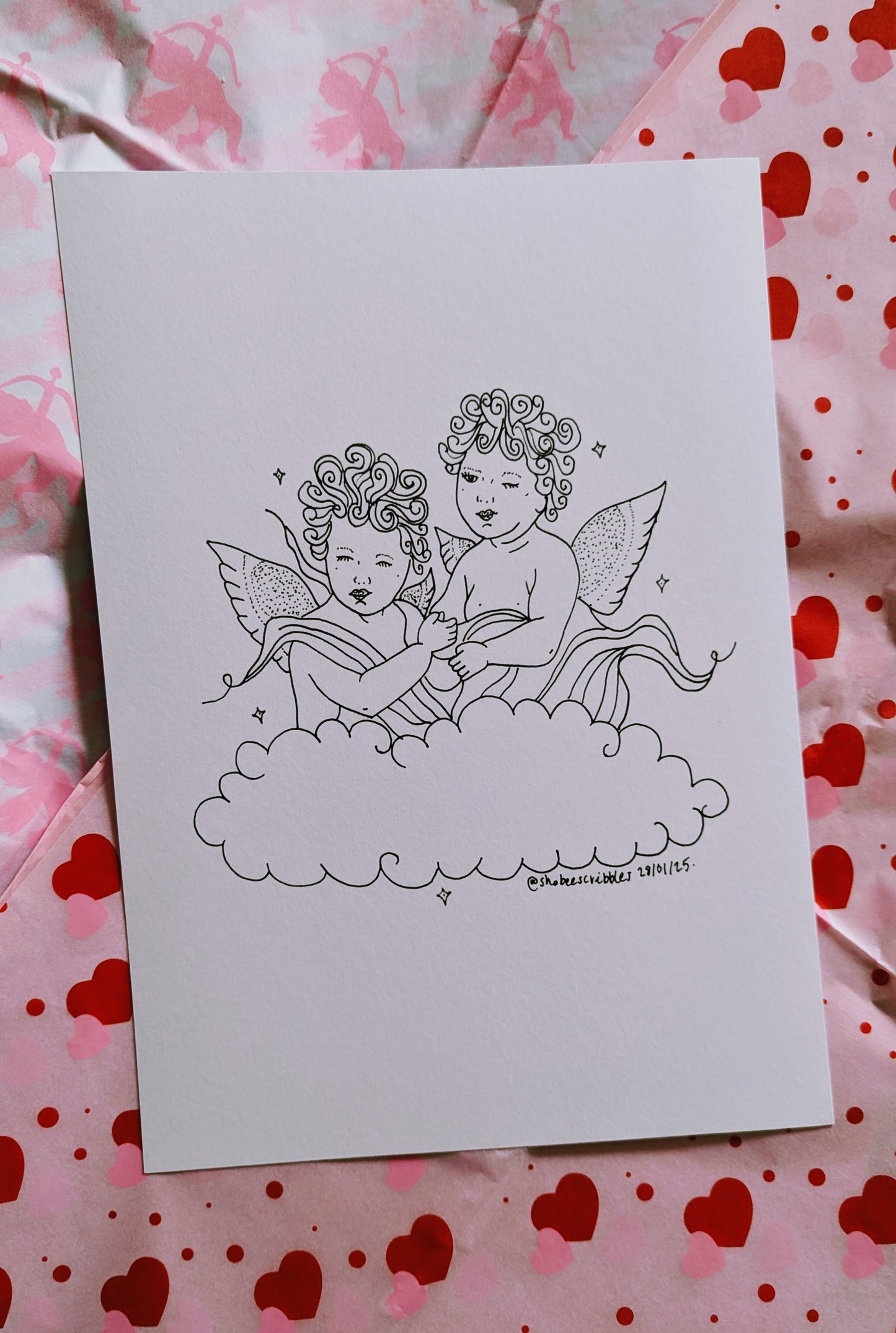 A4 Sassy Cherubs Print