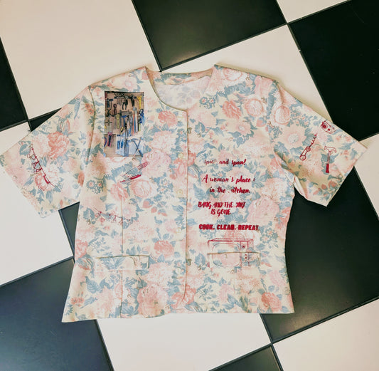 MARJORIE Floral Top/Over Coat Layer - Size S-M