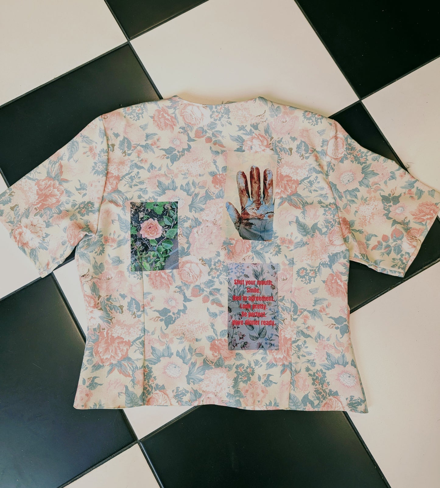 MARJORIE Floral Top/Over Coat Layer - Size S-M
