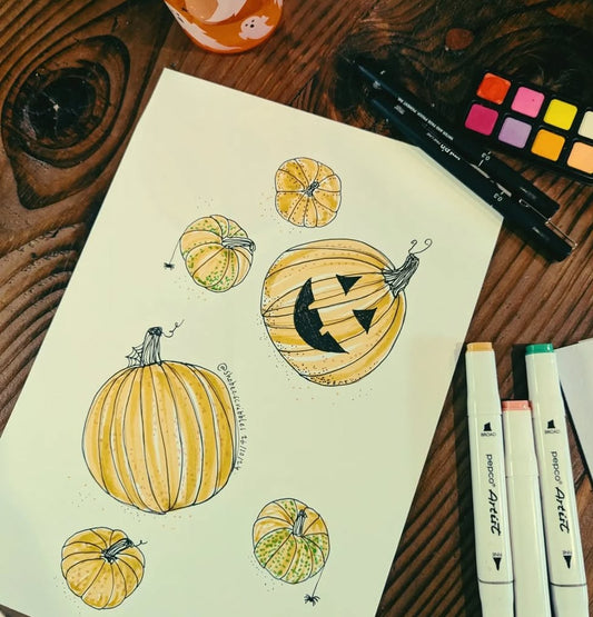 A4 Pumpkins Print