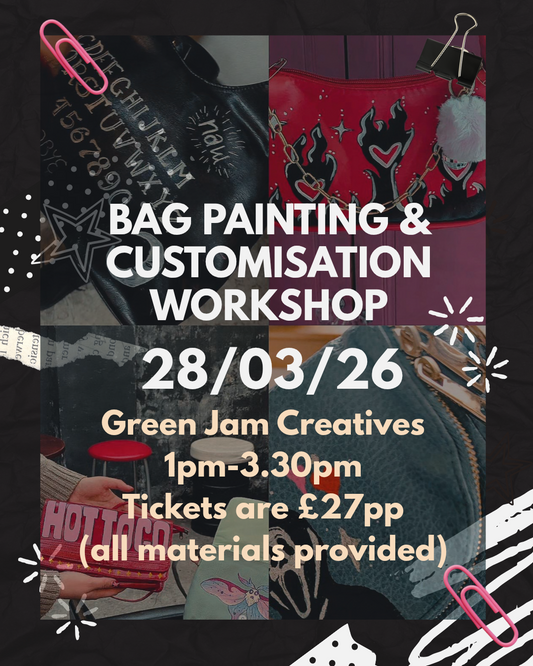 BAG PAINTING & CUSTOMISATION WORKSHOP - GREEN JAM 28/03/26